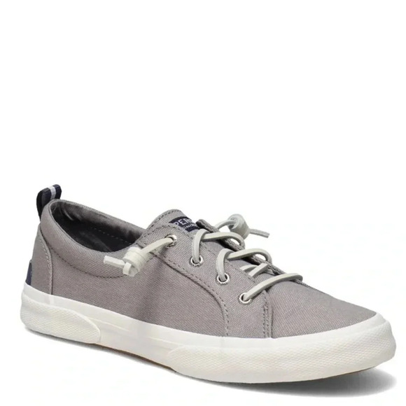 Sperry Pier Wave Women’s Sneakers Gray Slip-On Nautical Comfort Shoes Size 6 - Picture 1 of 14